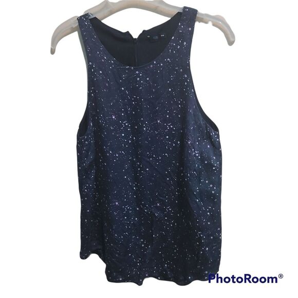 Club Monaco black with purple / white " paint splatter " swing tank top … - Picture 3 of 6